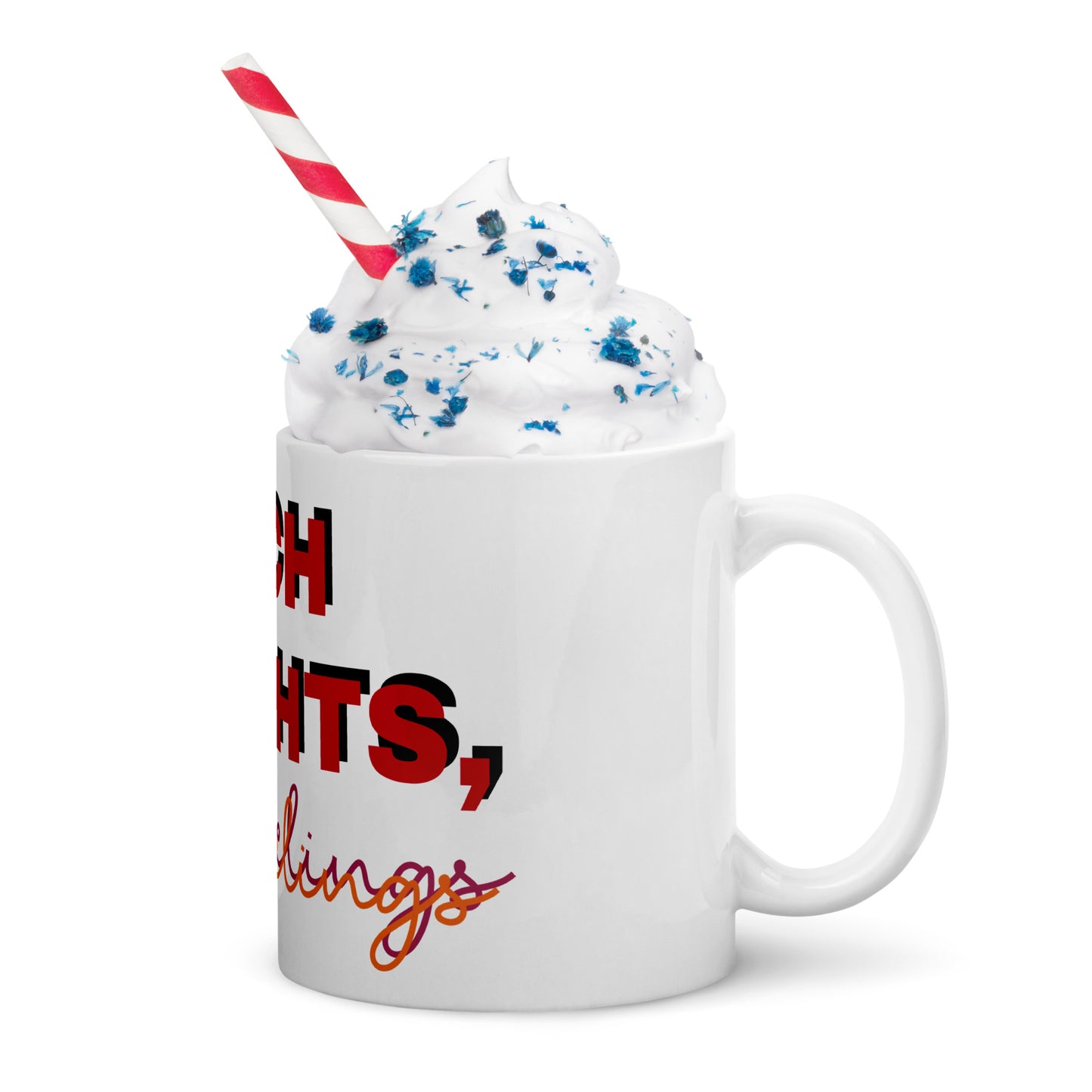 White glossy mug